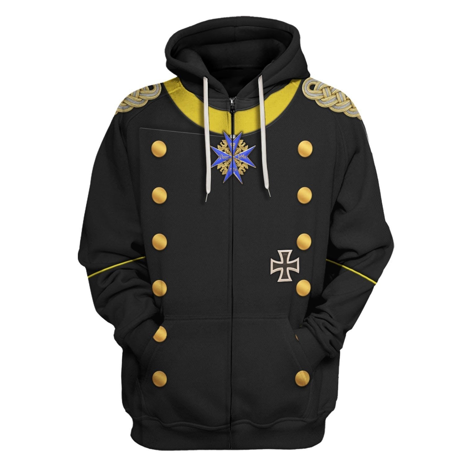 Otto Von Bismarck Zip Fleece Hoodie / S Qm872