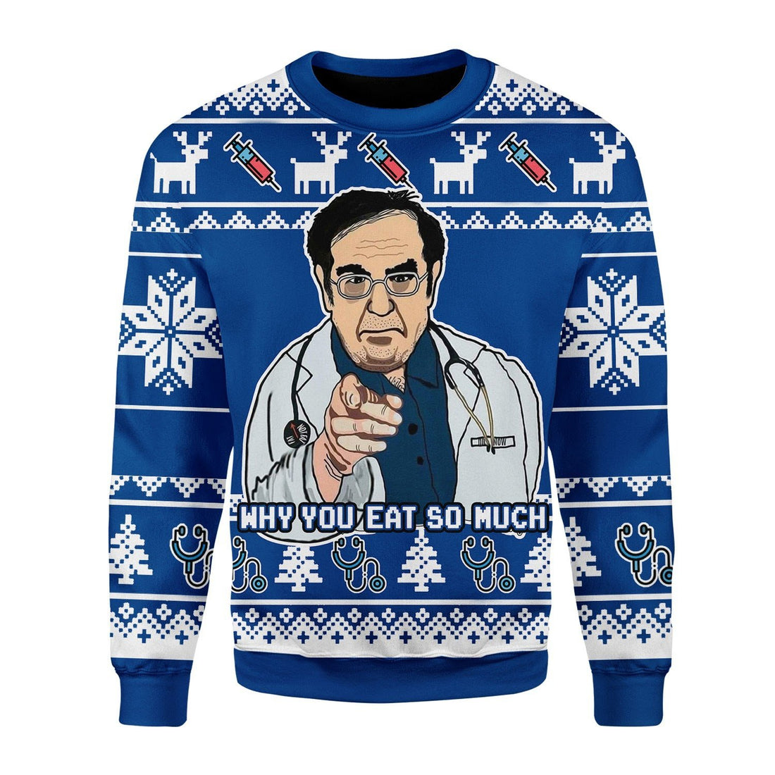 Gearhomies Christmas Unisex Sweater Dr. Nowzaradan Ugly Christmas 3D Apparel