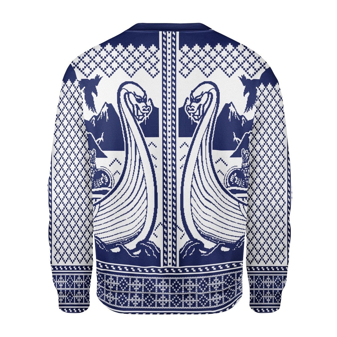 Customspig Christmas Sweater Viking Boat 3D Apparel