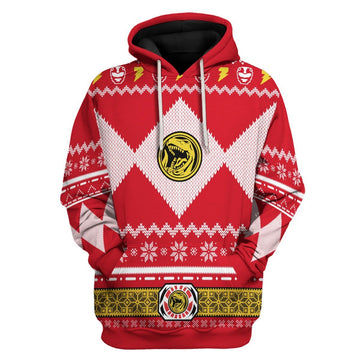 Gearhomies 3D Hoodie MightyMorphin, Red