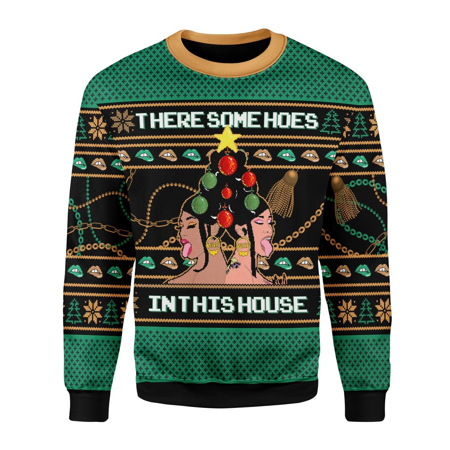 Customspig Christmas Sweater There Is A Christmas Hos In This House 3D Apparel