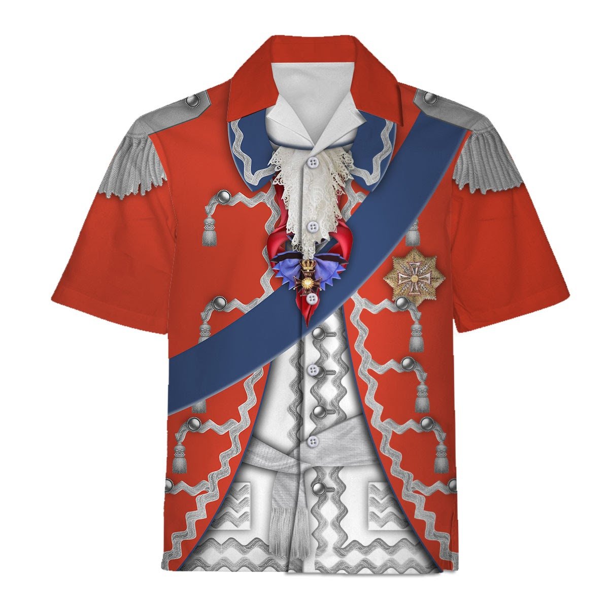 Qm652 Stanislaw August Poniatowski (King Of Poland) Hawaiian Shirt / S