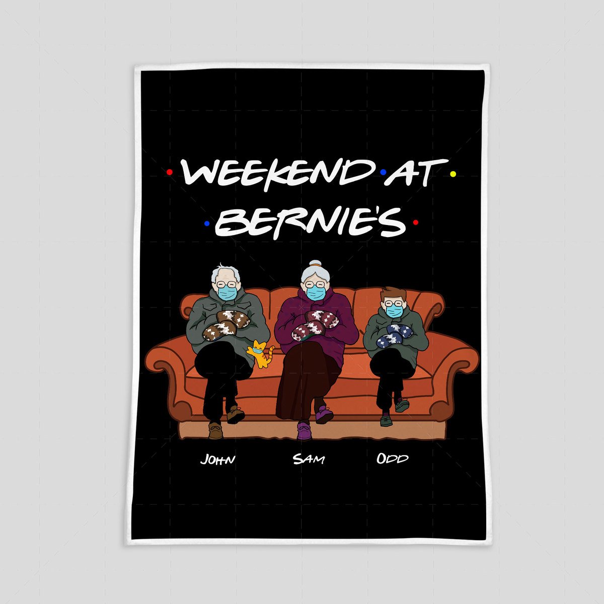 Customized Fleece Blanket-Weekend At Bernies