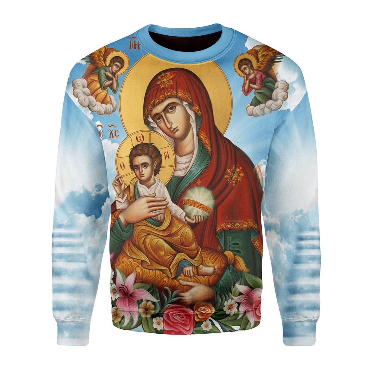 Customspig Tops Pullover Sweatshirt Mary Eastern Christianity 3D Apparel