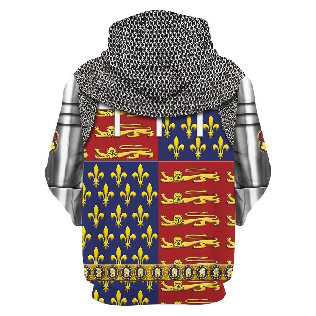 Edward The Black Prince Armor Fleece Zip Hoodie