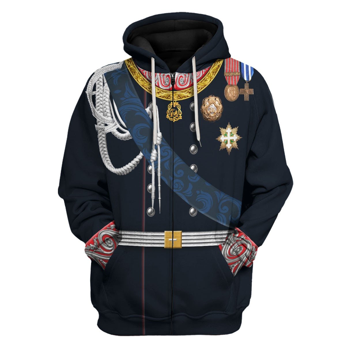 Victor Emmanuel Ii - King Of Italy Zip Hoodie / S Vn370