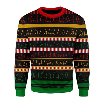Gearhomies Christmas Unisex Sweater Butts Wall Ugly Christmas 3D Apparel