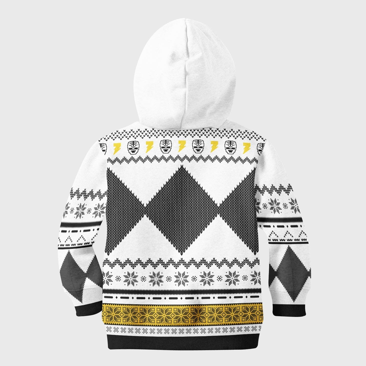 HumansBold 3D Kid Hoodie White Power Rangers