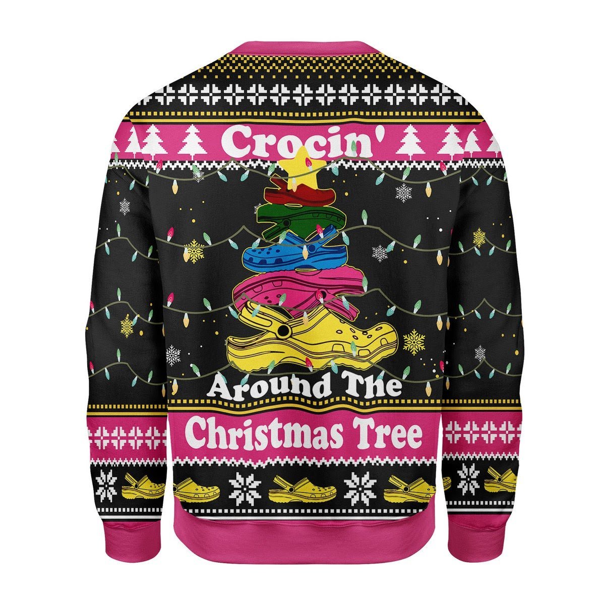 Gearhomies Christmas Unisex Sweater Crocin' Around The Christmas Tree 3D Apparel