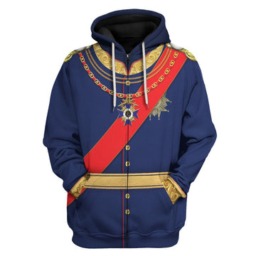 King Ludwig II Of Bayern  Fleece Zip Hoodie