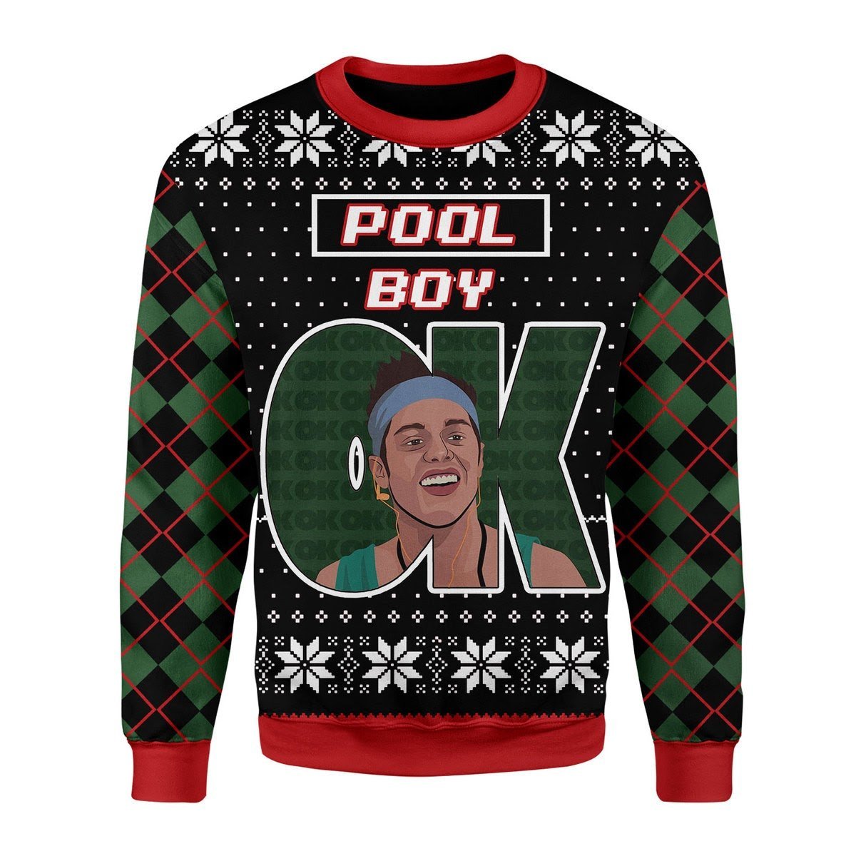 Gearhomies Christmas Unisex Sweater OK Pool Boy 3D Apparel